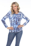 Sara Top - Denim Tie Dye