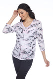 V-Neck Top - Pink Tiger - CARINE