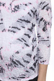 V-Neck Top - Pink Tiger - CARINE