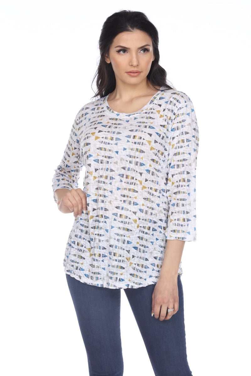 Round Neck Top - Fishing Trip - CARINE