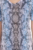 Short Sleeve Dress - Snakeskin - CARINE