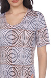 Short Sleeve Dress - Tree & Flowers - CARINE