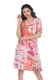 Short Sleeve Dress - Honeysuckle - CARINE