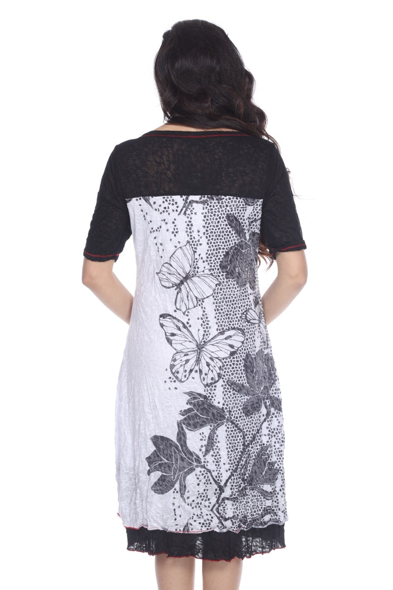 Andie Dress - White Butterflies - CARINE