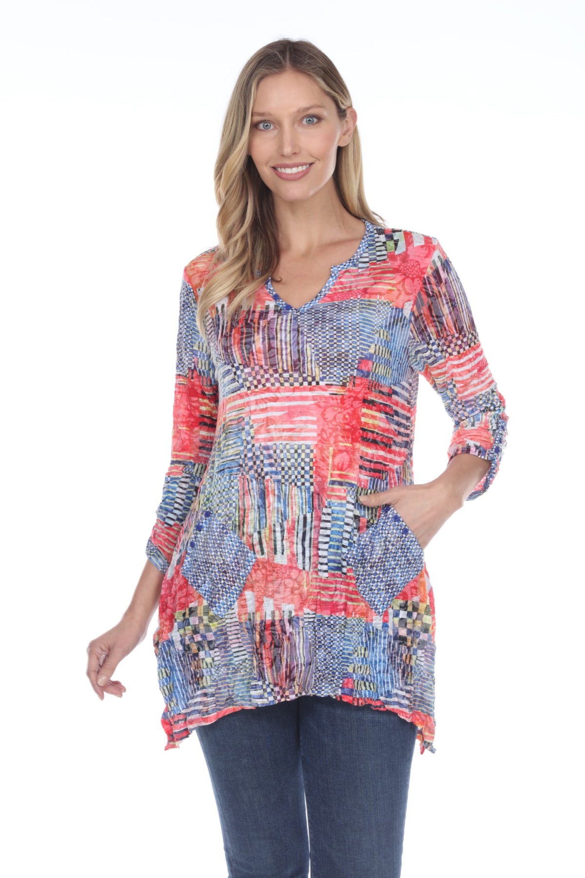 Two Pocket Tunic - Scarlet Patch - CARINE