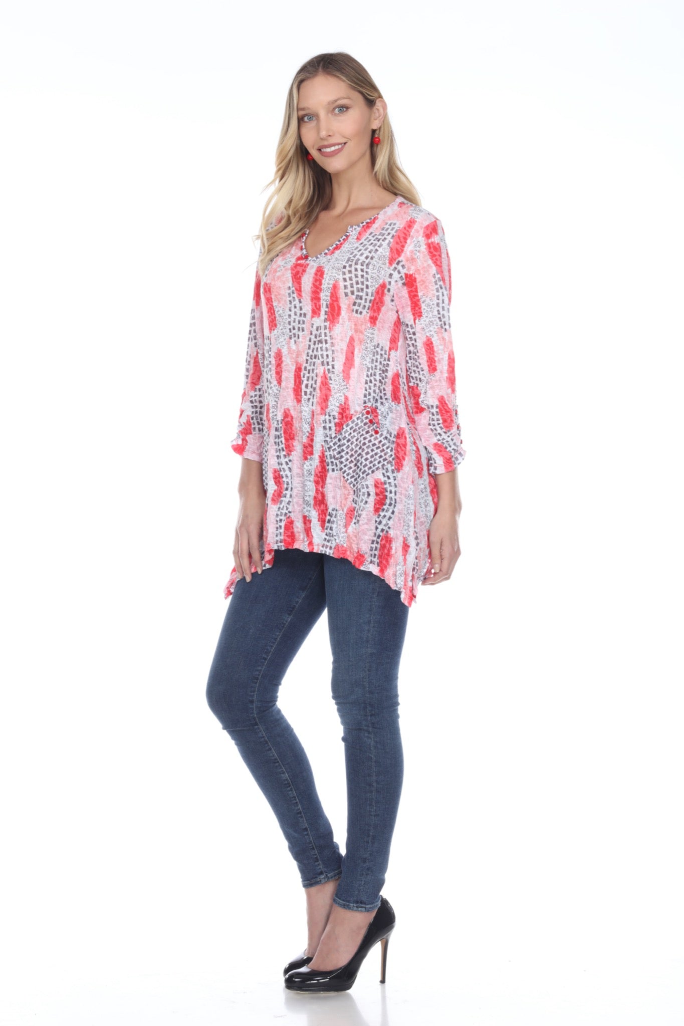 Two Pocket Tunic - Red Breeze - CARINE