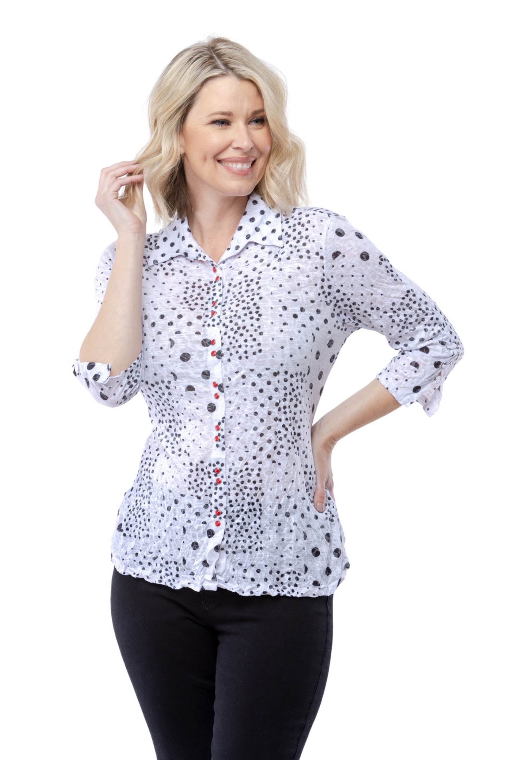 Sabrina Shirt - Dot Patches - CARINE