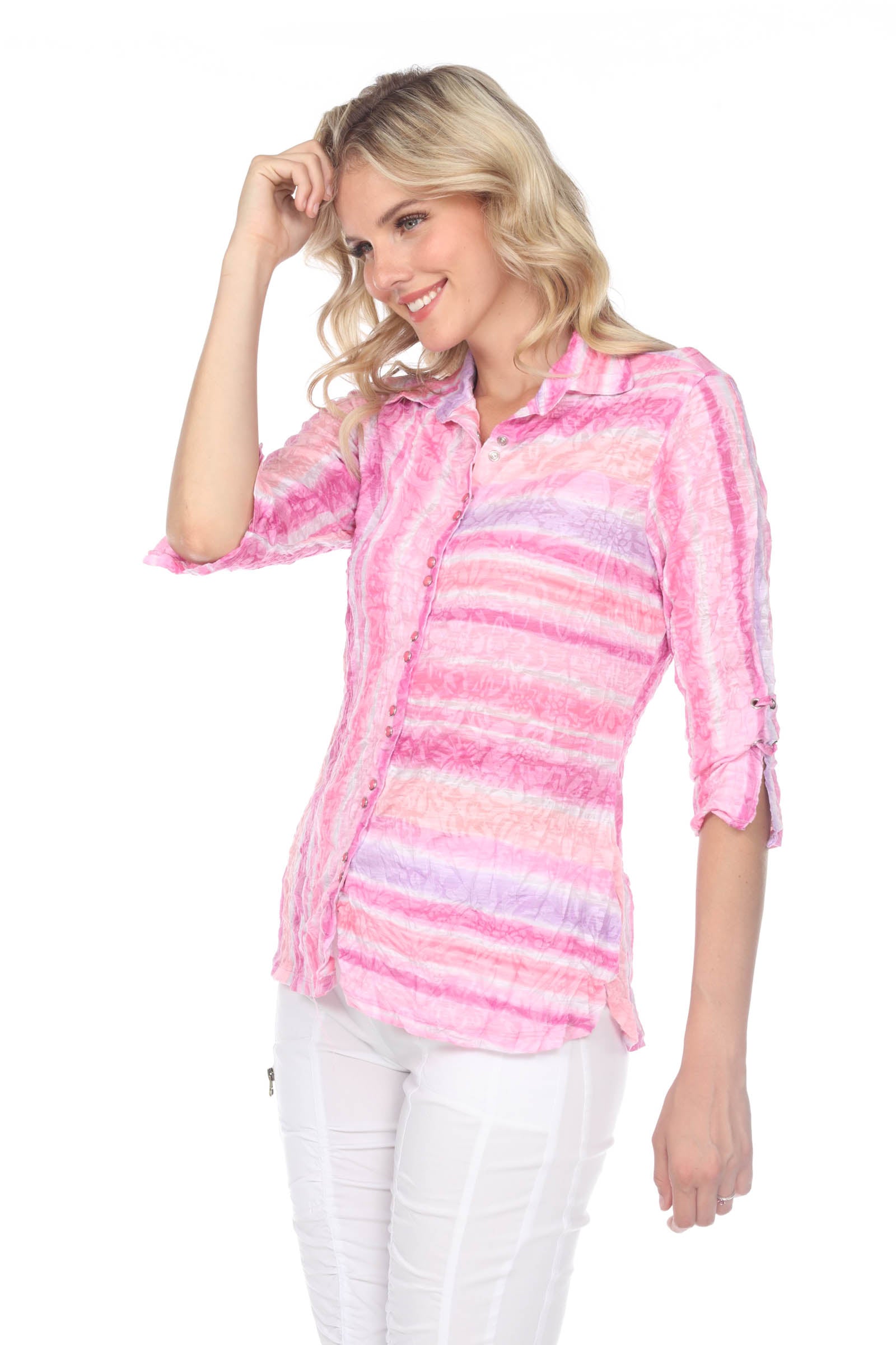 Sabrina Shirt - Pink Blast - CARINE