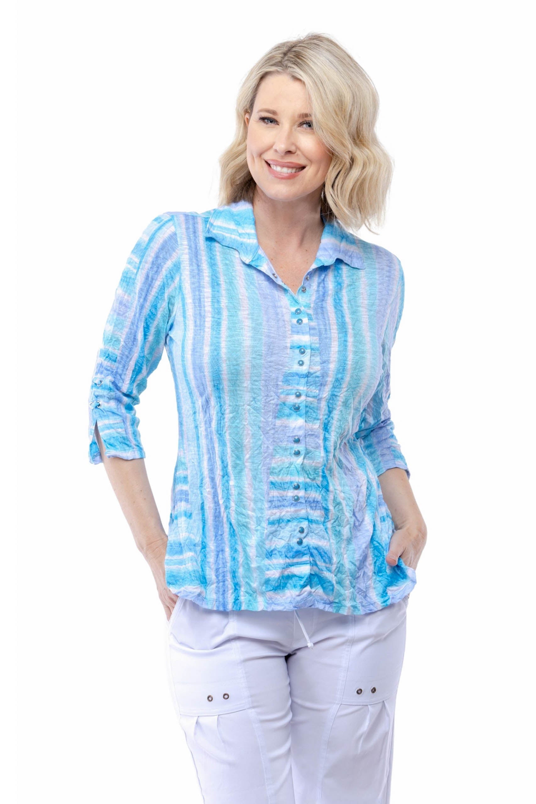 Sabrina Shirt - Blue Blast - CARINE