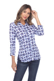 Sabrina Shirt - Blue Dash - CARINE