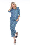 Sabrina Shirt - Blue Helix - CARINE