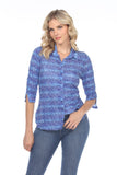 Sabrina Shirt - Cobalt Pulse - CARINE