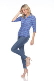Sabrina Shirt - Cobalt Pulse - CARINE