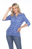Sabrina Shirt - Cobalt Pulse - CARINE