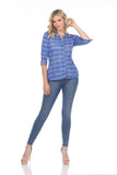 Sabrina Shirt - Cobalt Pulse - CARINE