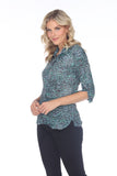 Sabrina Shirt - Emerald Scales - CARINE