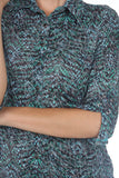 Sabrina Shirt - Emerald Scales - CARINE