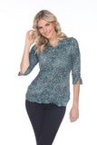 Sabrina Shirt - Emerald Scales - CARINE