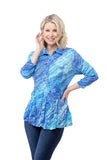 Selena Shirt - Blue Aquarelle - CARINE