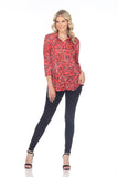 Selena Shirt - Scarlet Mix - CARINE
