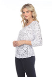 V-Neck Top - Crystal Fish - CARINE