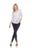 V-Neck Top - Crystal Fish - CARINE