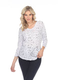 V-Neck Top - Crystal Fish - CARINE