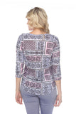 V-Neck Top - Lilac Quilt - CARINE