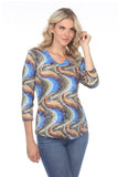 V-Neck Top - Ebb and Flow - CARINE