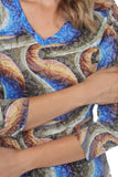 V-Neck Top - Ebb and Flow - CARINE
