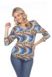 V-Neck Top - Ebb and Flow - CARINE