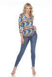 V-Neck Top - Ebb and Flow - CARINE