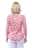 V-Neck Top - Red Phlox - CARINE