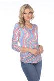 V-Neck Top - Color Waves - CARINE
