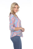 V-Neck Top - Color Waves - CARINE