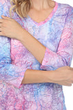 V-Neck Top - Lucid Flowers - CARINE