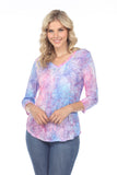 V-Neck Top - Lucid Flowers - CARINE