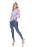 V-Neck Top - Lucid Flowers - CARINE