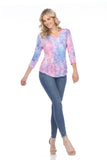 V-Neck Top - Lucid Flowers - CARINE