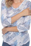 V-Neck Top - Snow Storm - CARINE