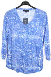V-Neck Top - Blue Shards - CARINE