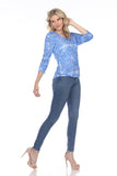 V-Neck Top - Blue Shards - CARINE