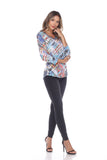 V-Neck Top - Madras Plaid - CARINE