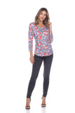 V-Neck Top - Banded Fish - CARINE