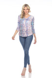 V-Neck Top - Color Weave - CARINE