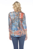 V-Neck Top - Blue Copper - CARINE