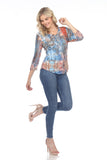 V-Neck Top - Blue Copper - CARINE