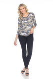 V-Neck Top - Camo Wings - CARINE