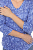V-Neck Top - Blue Shapes - CARINE