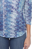 V-Neck Top - Sky Glitter - CARINE